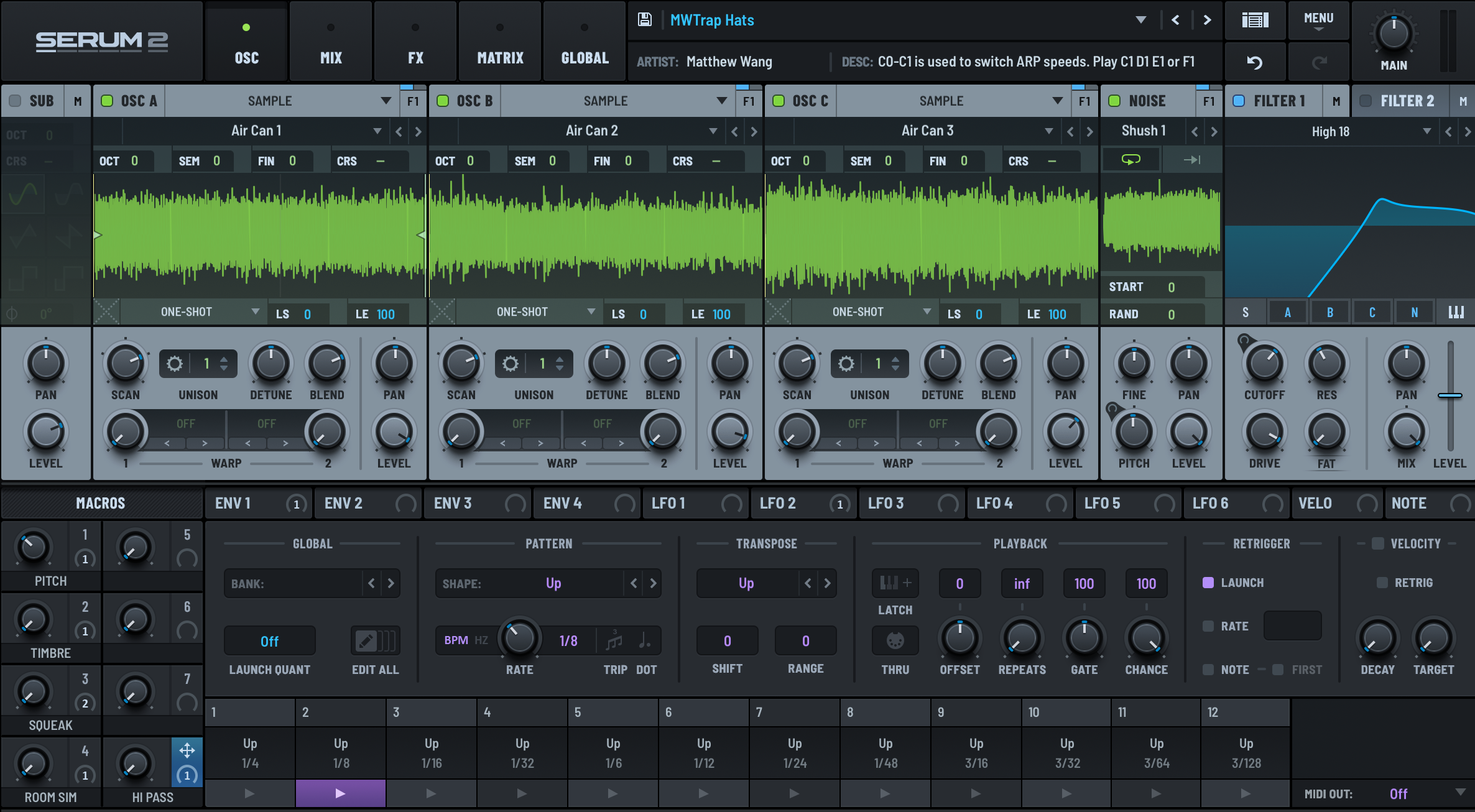 Serum 2 Trap Hats Preset — Matthew Wang